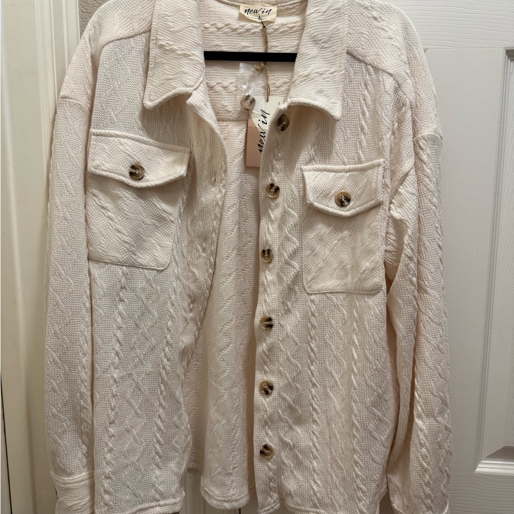 New In Cream Knit Cardigan
